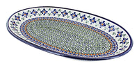Polish Pottery Mosaic Flower Large Oval Platter