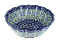 Polish Pottery Seaside Swirl Medium Scallop Bowl