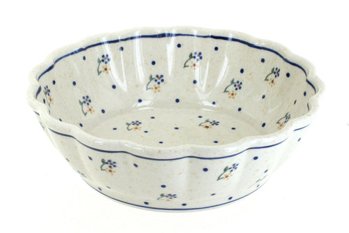 Polish Pottery Country Meadow Medium Scallop Bowl