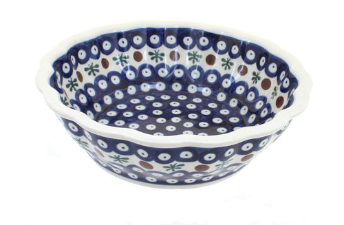 Polish Pottery Nature Medium Scallop Bowl