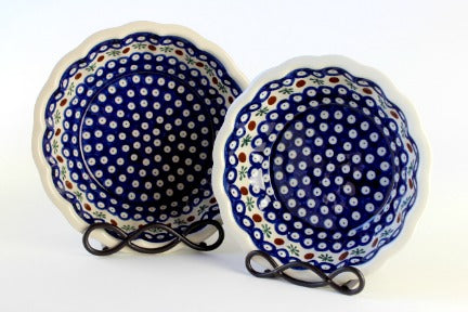 Nature Scallop Serving Bowl Set Polish Pottery