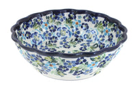 Polish Pottery Vintage Violet Medium Scallop Serving Dish