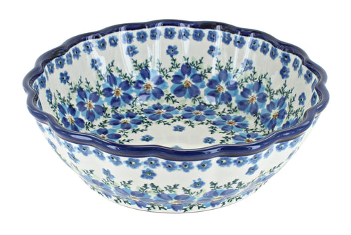 Polish Pottery Kalina Medium Scallop Bowl