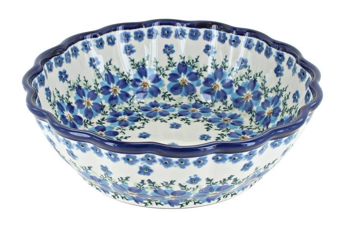 Polish Pottery Kalina Medium Scallop Bowl