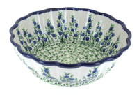 Polish Pottery Porcelain Vine Large Scallop Bowl