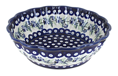 Polish Pottery Sweet Annie Large Scallop Bowl
