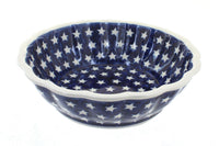 Polish Pottery Stars Large Scallop Bowl