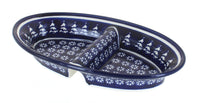 Polish Pottery Winter Nights Divided Dish