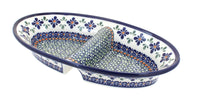 Polish Pottery Mosaic Flower Divided Dish