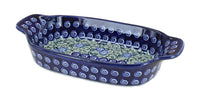 Polish Pottery Seaside Swirl Rectangular Serving Dish