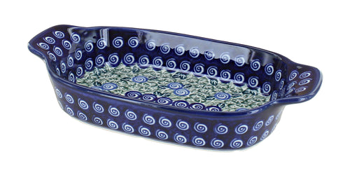 Polish Pottery Seaside Swirl Rectangular Serving Dish