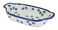 Polish Pottery Willow Rectangular Serving Dish with Handles