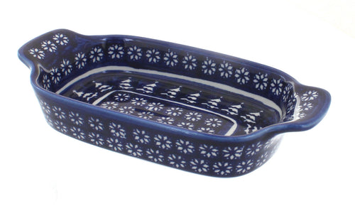 Polish Pottery Winter Nights Rectangular Dish