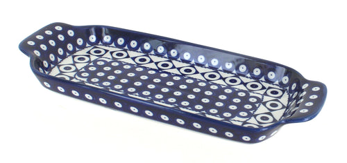 Polish Pottery Xandra Bread Tray with Handles