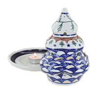 Evergreen Christmas Tree Luminary Polish Pottery