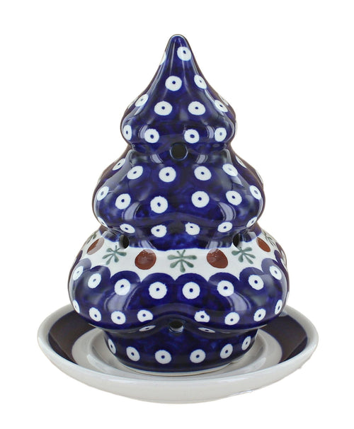 Polish Pottery Nature Christmas Tree Luminary