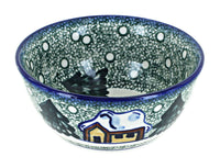 Polish Pottery Winter Forest Cereal Bowl - Green