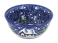Polish Pottery Winter Forest Cereal/Soup Bowl