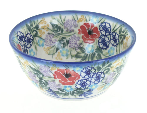 Polish Pottery Summer Garden Cereal/Soup Bowl