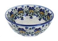 Polish Pottery Pansies Large Bowl