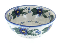 Polish Pottery Forget Me Not Large Bowl