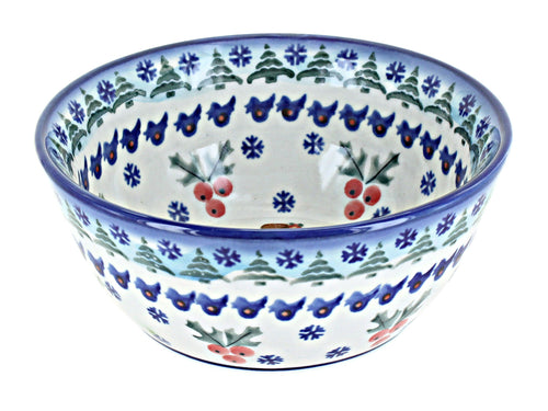 Polish Pottery Frosty Duo Large Bowl