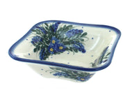 Polish Pottery Hyacinth Square Bowl
