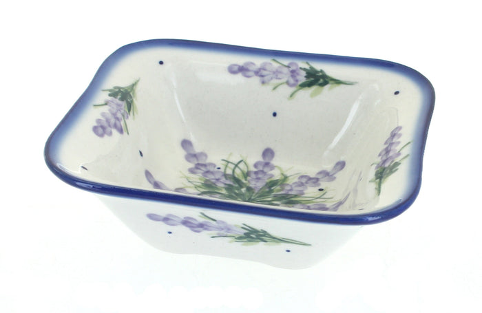 Polish Pottery Lavender Fields Square Bowl