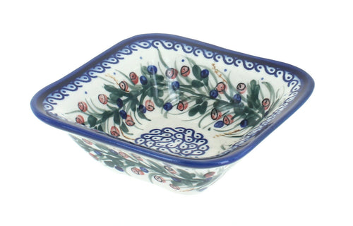 Polish Pottery Berry Square Bowl