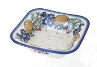 Polish Pottery Pinecone Square Bowl