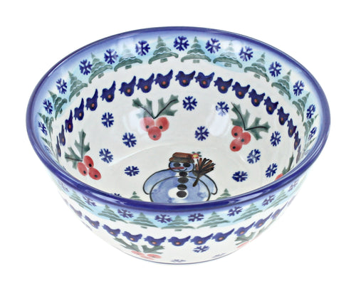 Frosty Duo Cereal/Soup Bowl Polish Pottery