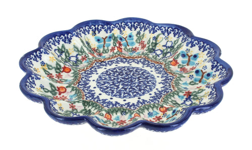 Polish Pottery Garden of Eden Egg Plate