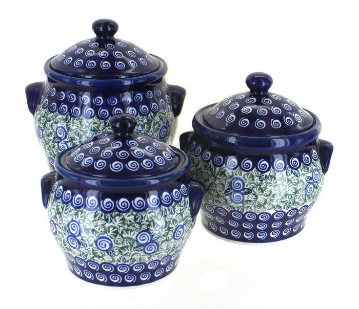 Seaside Swirl Canister Set Polish Pottery