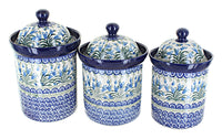 Polish Pottery Tulip Bouquet Canister Set