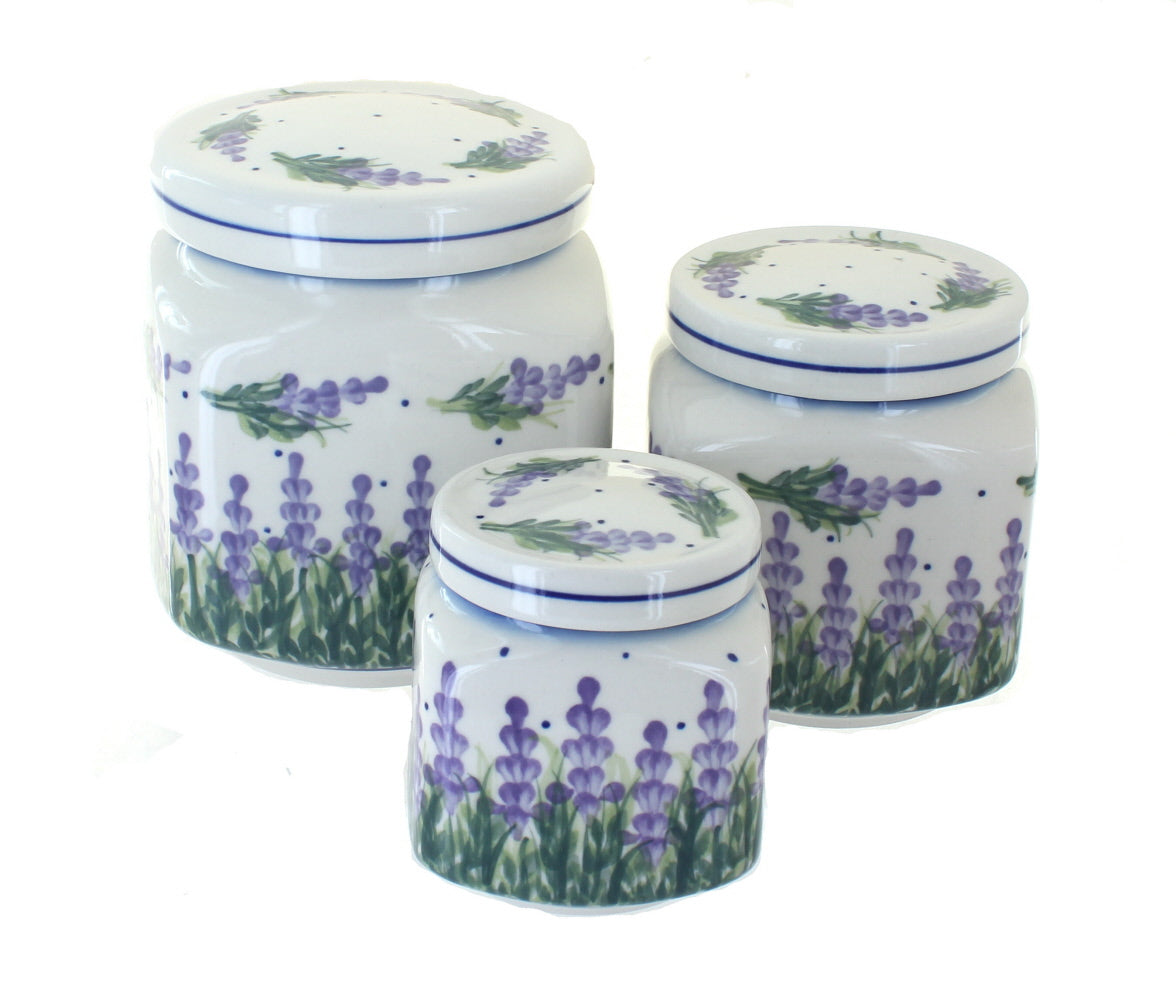 Lavender Fields 3 Piece Canister Set – Blue Rose Pottery