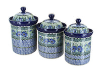 Polish Pottery Sapphire Fields Canister Set