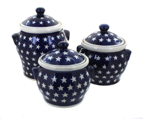 Polish Pottery Stars Canister Set