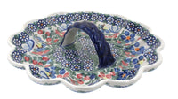 Polish Pottery Garden Butterfly Egg Plate