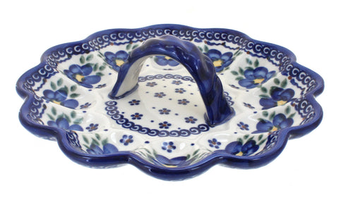 Polish Pottery Spring Blossom Egg Plate