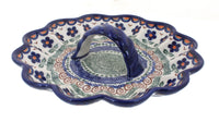 Polish Pottery Aztec Flower Egg Plate