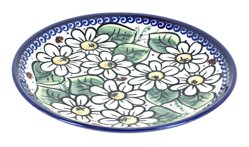 Polish Pottery Ladybug Dessert Plate