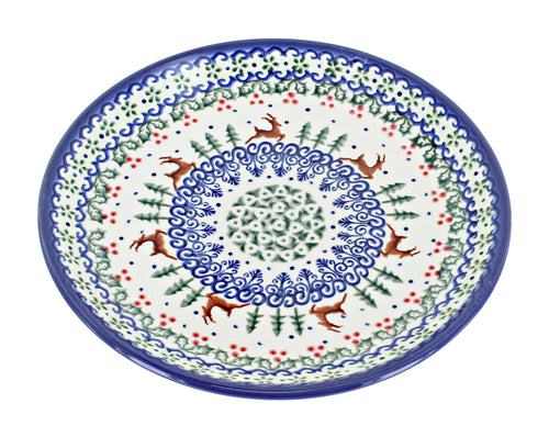 Polish Pottery Reindeer Delight Dessert Plate