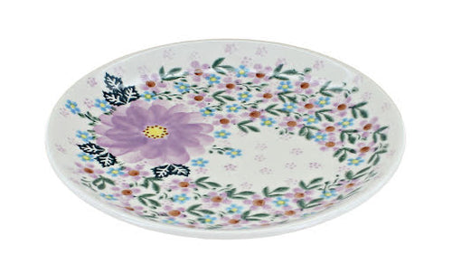Polish Pottery Lilac Garden Dessert Plate