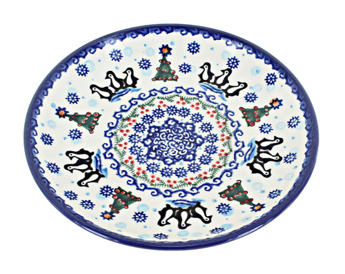 Arctic Holidays Dessert Plate Polish Pottery