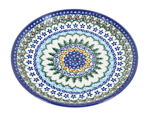 Polish Pottery Holiday Pine Dessert Plate