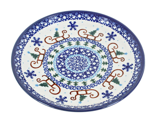 Polish Pottery Noel Nights Dessert Plate