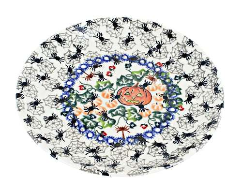 Polish Pottery Trick or Treat Dessert Plate