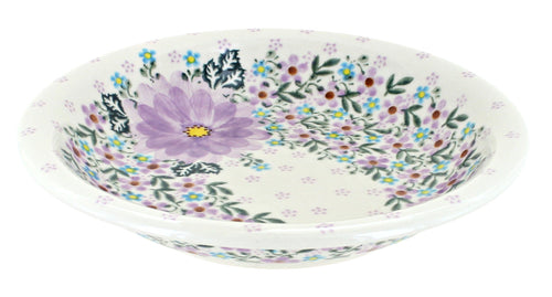 Polish Pottery Lilac Garden Soup Plate