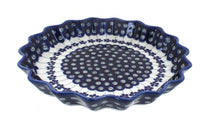 Polish Pottery Flowering Peacock Quiche Dish