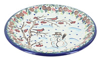 Polish Pottery Little Snowman Dinner Plate